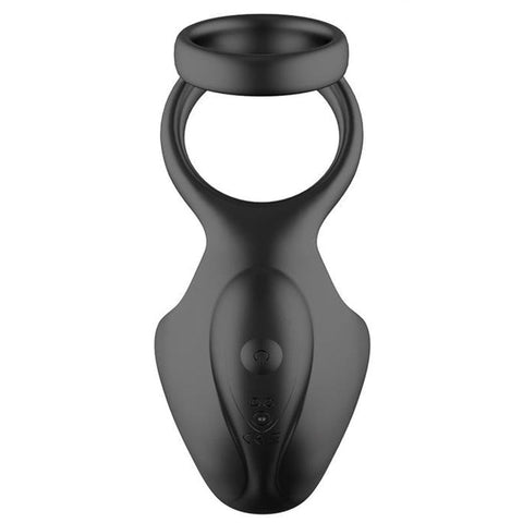 10 Functions Rechargeable Silicone Dual Penis Ring - Vibrating Cock Rings