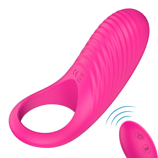S-Hande Himan Male Vibration Cock Ring Rose