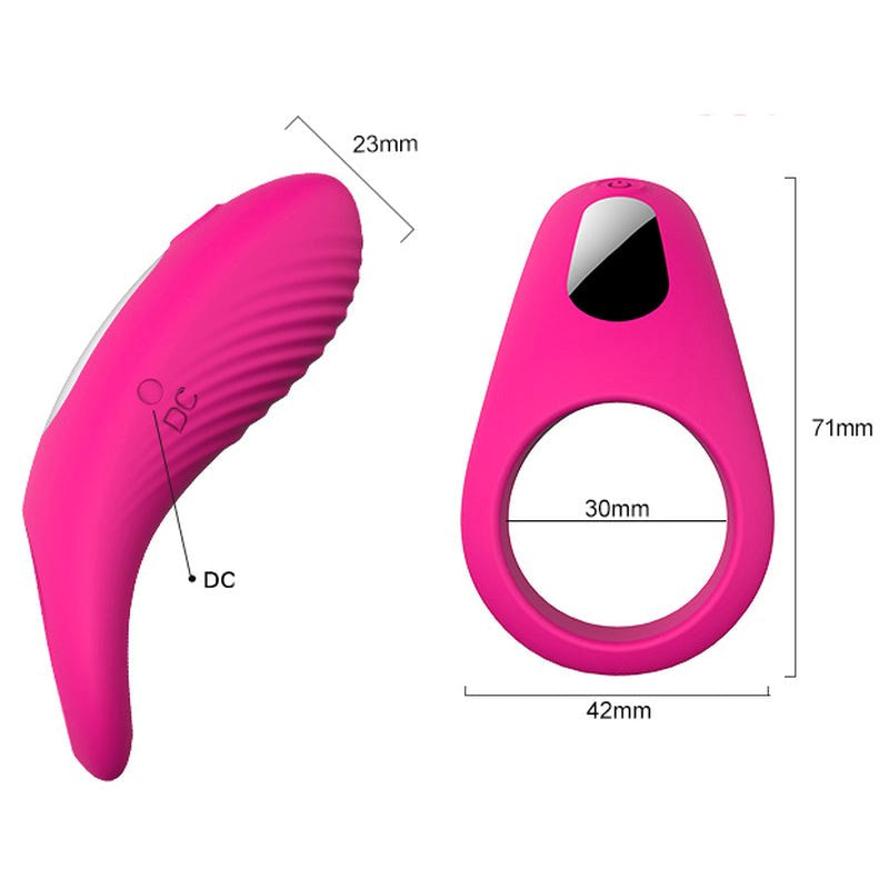 S-Hande Himan Mens Vibration Cock Ring Purple - Vibrating Cock Rings