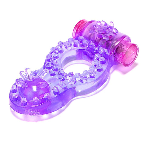 Hem Beads Soft TPR Vibrating Cock Ring by BDStyle - Vibrating Cock Rings