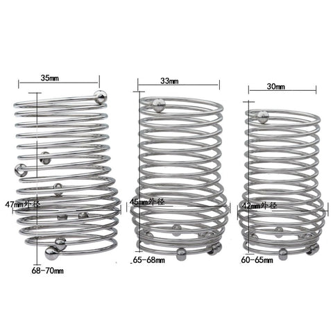 Stainless Steel Spring Cock Ring by BDStyle - Steel Cock Rings