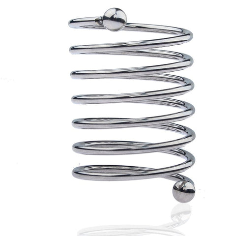 Spring Style 6 Circle Mens Metal Glans Ring by BDStyle - Steel Cock Rings