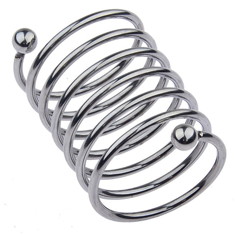 Spring Style 6 Circle Mens Metal Glans Ring by BDStyle - Steel Cock Rings