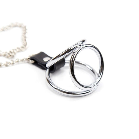 Adjustable Nipple Clamps With Cock Ring by BDStyle - Steel Cock Rings