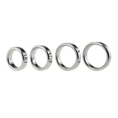 Chrome Stainless Steel Mens Cock Ring 1.5cm Height - Steel Cock Rings