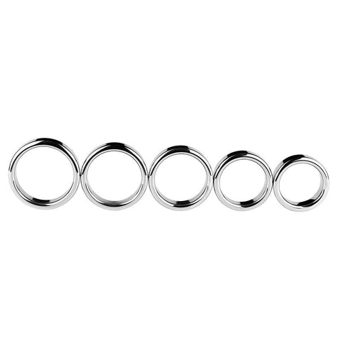 Chrome Stainless Steel Mens Cock Ring 1.5cm Height - Steel Cock Rings