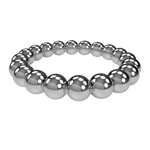 Meridian Stainless Steel Mens Beaded Cock Rings by BDStyle - Steel Cock Rings