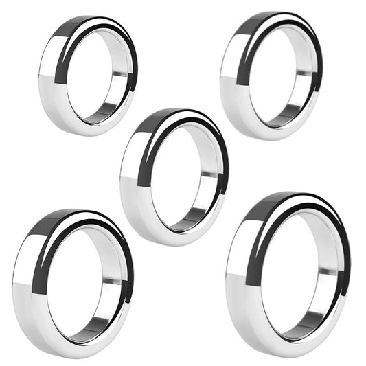 BDStyle Chrome Stainless Steel Mens Cock Ring 1.2cm Height