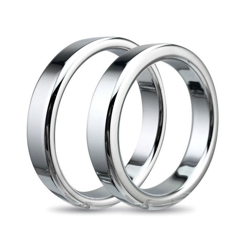 Chrome Stainless Steel Mens Cock Ring 1.2cm Height - Steel Cock Rings