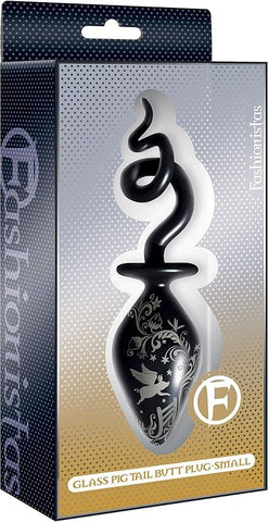 Fashionistas Glass Pig Tail Butt Plug by Icon Brands - Butt Plugs