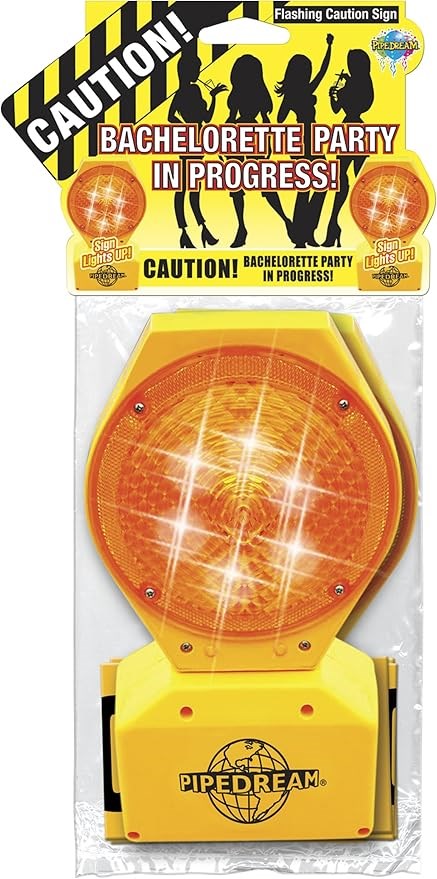 Flashing Caution Zone Sign by Pipedream Products - Party Gifts and Novelties