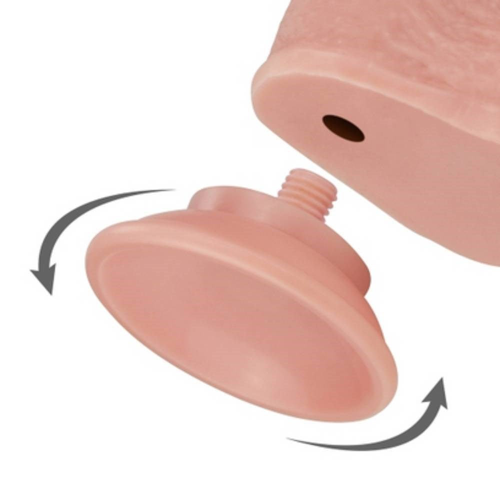 Lovetoy Sliding Skin Dual Layer Realistic Dong Wit Flexible Skin Flesh - Realistic Dildos