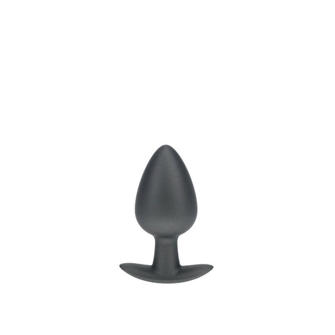 OUCH! 8.9 cm Large Metallic and Soft Silicone Anal Plug - Butt Plugs