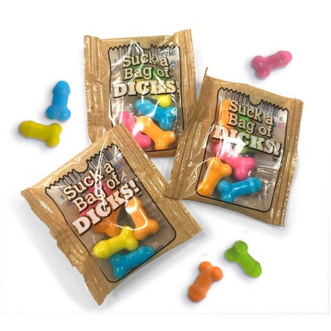 Suck a Bag Of Dicks Bulk Bag Of 25 Party Packs Pecker - Party Gifts and Novelties