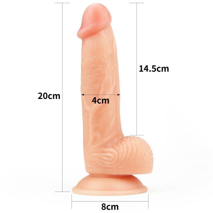 Lovetoy The Ultra Soft Dude Realistic Dong 20.3cm Flesh - Realistic Dildos