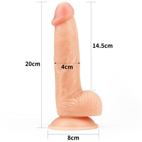 The Ultra Soft Dude 8'' Dong by Lovetoy - Realistic Dildos