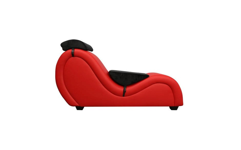 Daytona Kama Sutra Mebon Chaise Love Lounge Red With Black Pillows - Sex Furniture