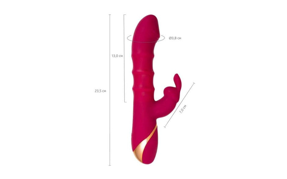 JOS Tenty Multi Function Rabbit Vibrator With Moving Shaft Rings - Rabbit Vibrators