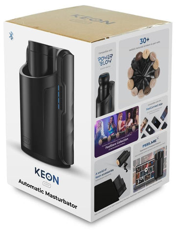 Keon Combo Set White With Automatic Male Stroker by Kiiroo - Masturbators and Strokers
