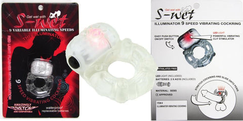 S Wet Illuminator Vibrating Cock Ring by NU Sensuelle - Vibrating Cock Rings