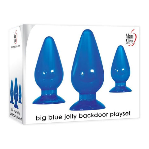 Big Blue Jelly Backdoor Butt Plug Playset - Butt Plugs