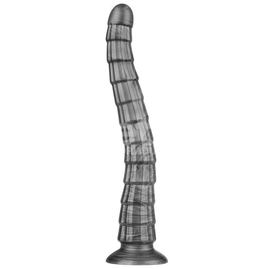 Lovetoy Vibrax Slider King Sized Rechargeable Vibrating Dildo 36.8cm Grey