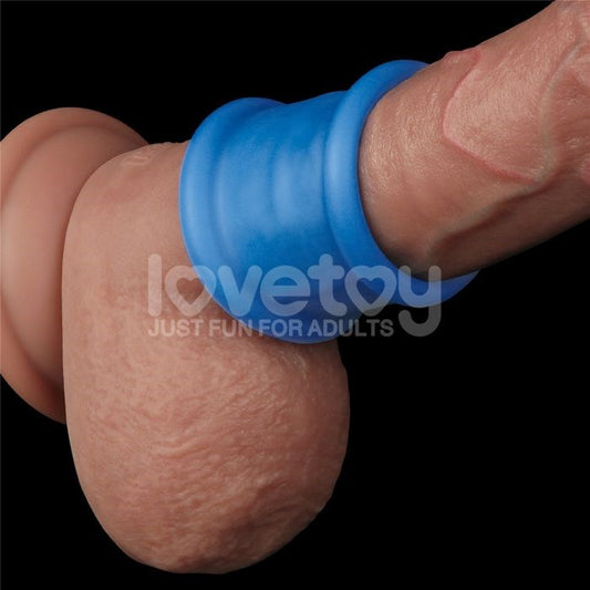 Lovetoy Pinnacle Pro Tapered Squeeze Male Ball Stretcher Blue
