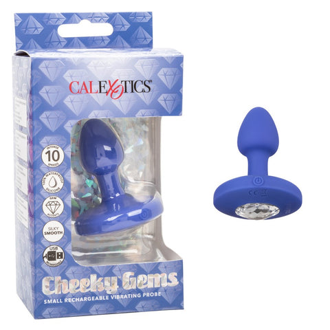 Cheeky Gems Rechargeable Vibrating Probe Purple - Butt Plugs