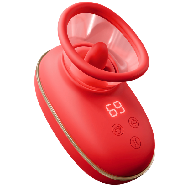 Amovibe Vortex Sucking & Licking Clitoral Stimulator Red - Clit Ticklers and Pulsators