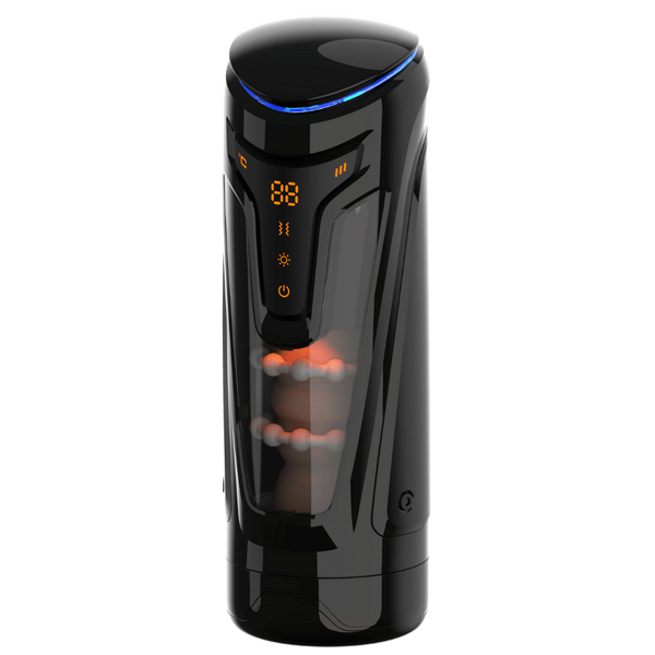 Amovibe Warrior Rechargeable Thrusting Male Masturbator Black - Masturbators and Strokers