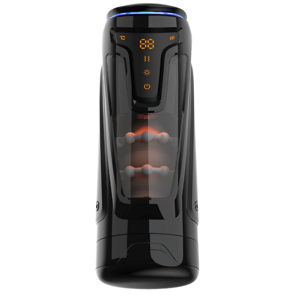 Amovibe Warrior Rechargeable Thrusting Male Masturbator Black - Masturbators and Strokers