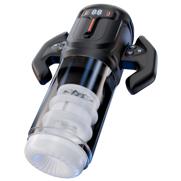Amovibe Turbo Thrusting and Rotating Male Masturbator Black - Masturbators and Strokers