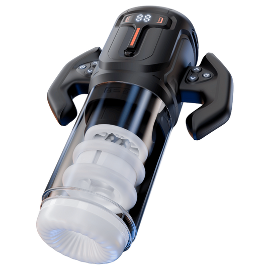 Dragon Pro Rotating Male Masturbator (Black) by Amovibe - Masturbators and Strokers
