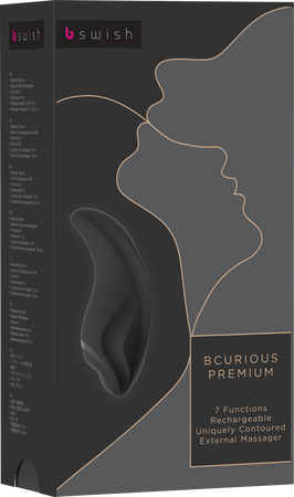 Bcurious Premium Noir Clit Vibrator by B Swish - Clit Ticklers and Pulsators