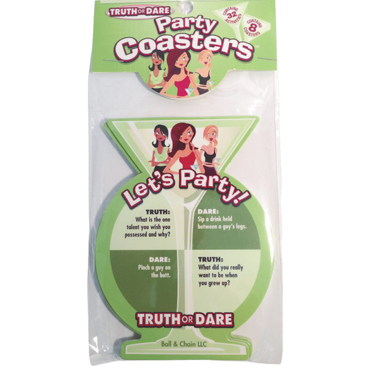 Ball & Chain Truth or Dare Bachelorette Party Coaster