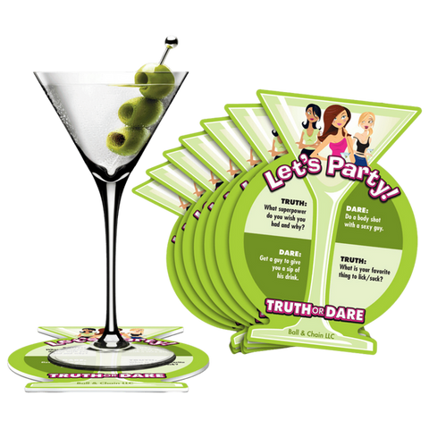 Truth or Dare Party Coasters Party Gift by Ball & Chain - Party Gifts and Novelties