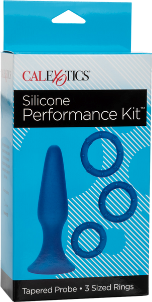 California Exotics Silicone Butt Plug Performance Kit Blue - Butt Plugs