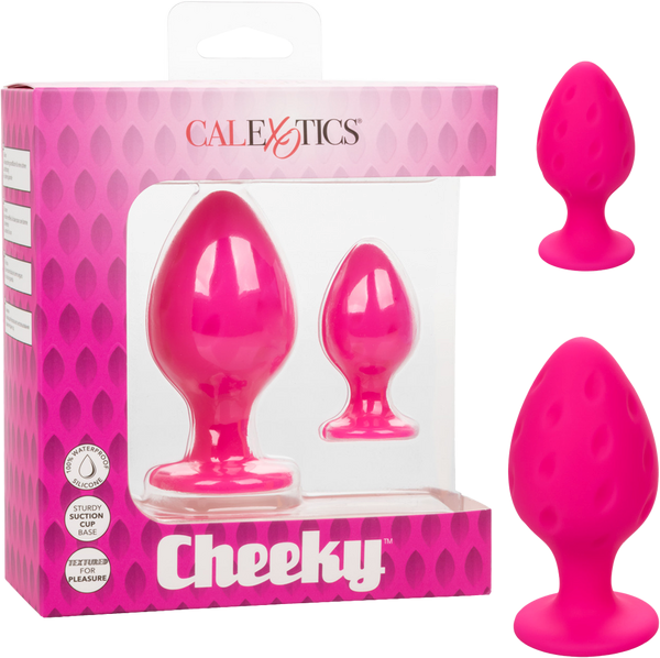 California Exotics Cheeky Body Safe Silicone Anal Plug Pink - Butt Plugs