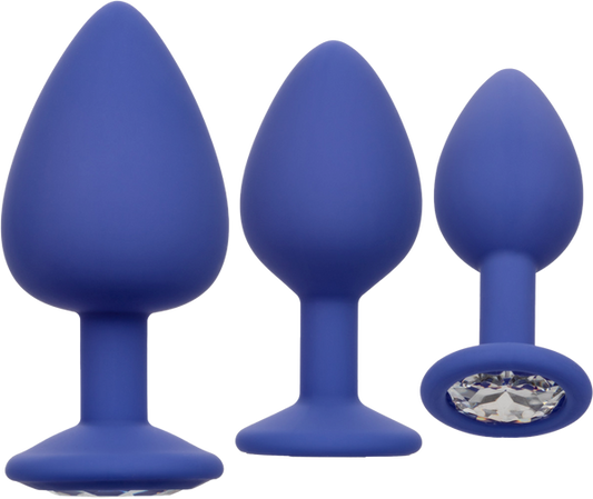 California Exotics Cheeky Gems Anal Plug Set Purple