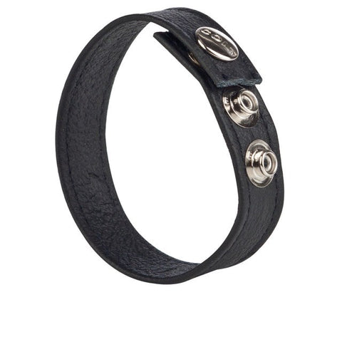 Leather C B Strap Adjustable 3-Snap by California Exotics - Cock Rings