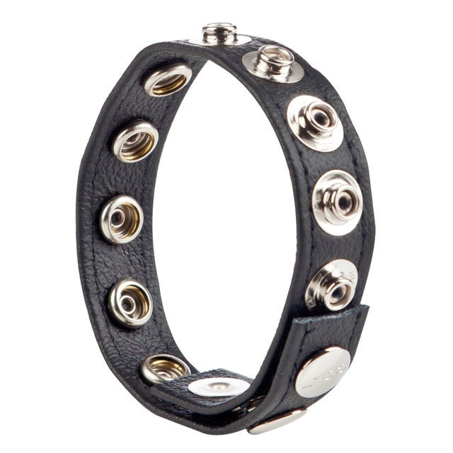 Colt Adjustable 8 Snap Fastener Leather C/B Strap Cock Ring - Cock Rings