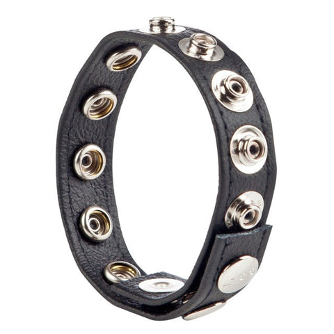 Leather C B Strap 8-Snap Fastener by California Exotics - Cock Rings