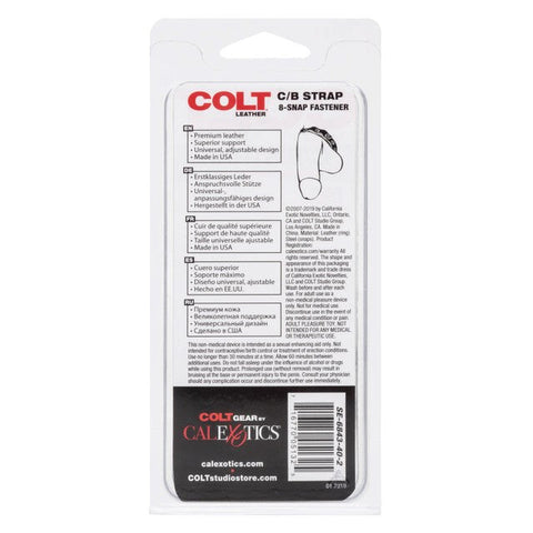 Leather C B Strap 8-Snap Fastener by California Exotics - Cock Rings