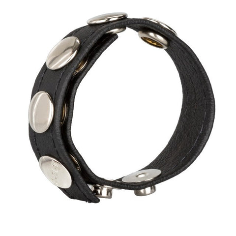Leather C B Strap 5-Snap Fastener by California Exotics - Cock Rings