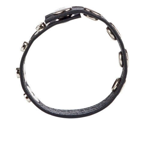 Leather C B Strap 5-Snap Fastener by California Exotics - Cock Rings