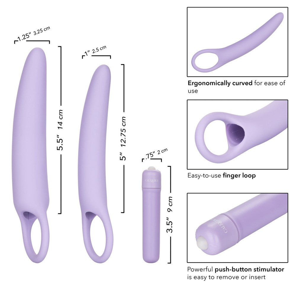 Dr Laura Berman Isabelle Vibrating Silicone Dilator Set Of 2 - Clit Ticklers and Pulsators