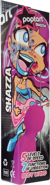 Poptart Shazza Rechargeable Vibrating Body Wand Massager Purple - Body Wands