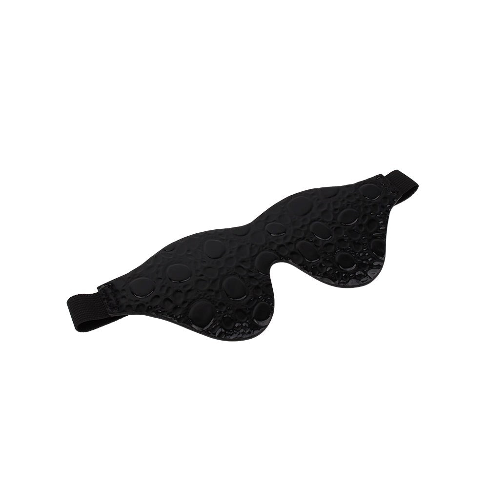 Behave LOVE IS BLIND Drop Pattern BDSM Mask Black - Masks And Blindfolds