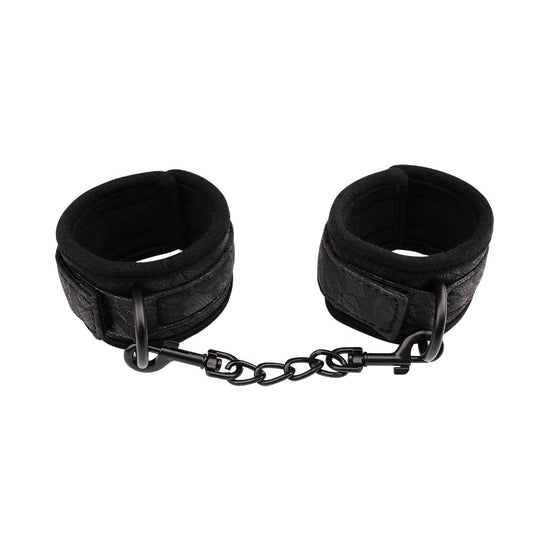 Behave Tempt Him Bondage Play Hand Cuffs Black