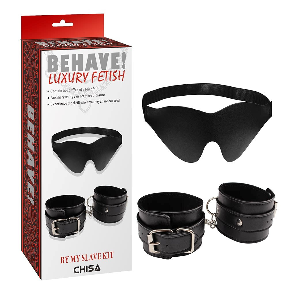 Behave By My Slave Bondage Play Sex Kit Black - Bondage Kits